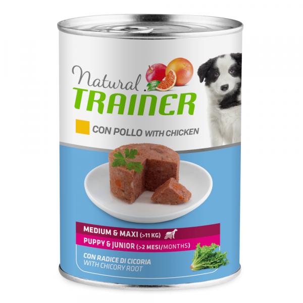 Natural Trainer Medium & Maxi Puppy & Junior, kurczak - 400 g