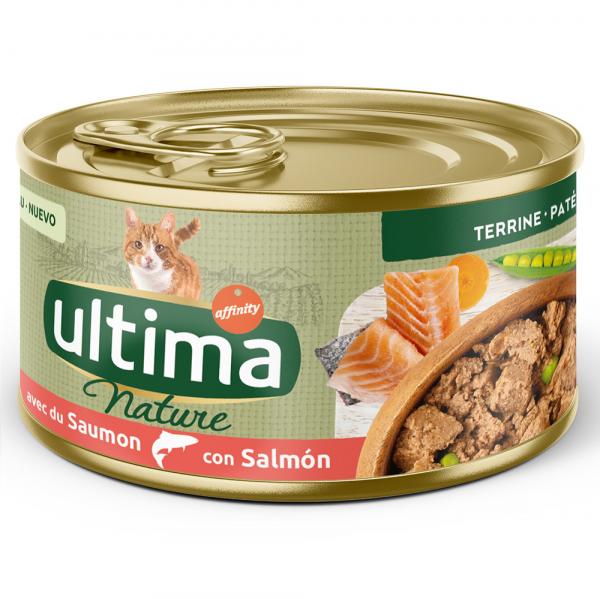 Ultima Nature Paté dla kota, 18 x 85 g - Łosoś