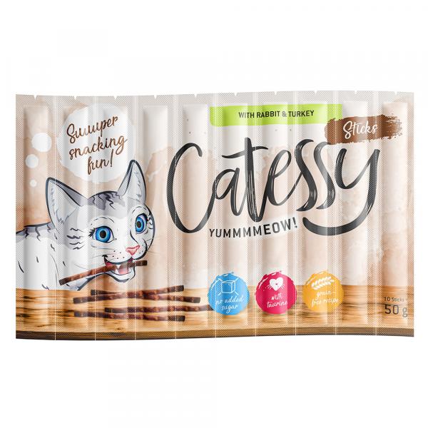 Catessy Sticks, 10 x 5 g - Z królikiem i indykiem