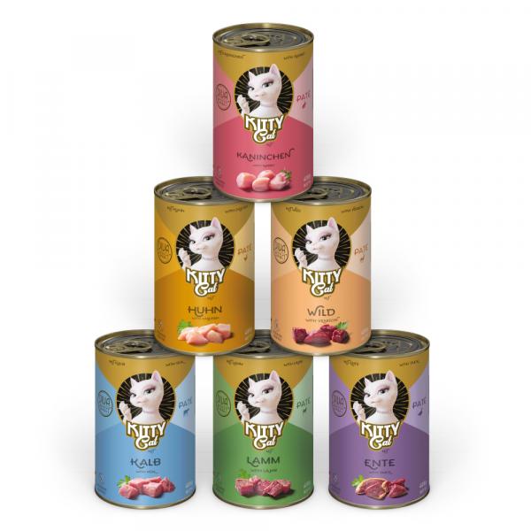 Kitty Cat Adult Pate, 6 x 400 g - Pakiet mieszany I (6 smaków)