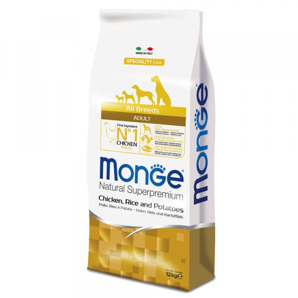 Monge Super Premium Kurczak, Ryż i Ziemniaki - 12 kg