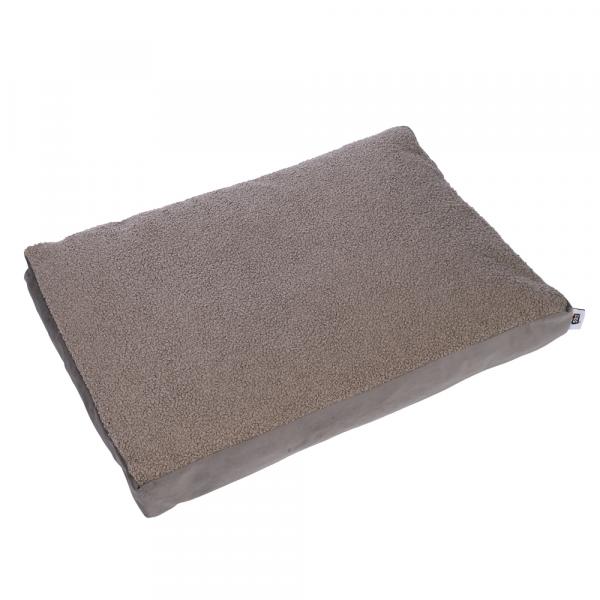 TIAKI materac dla psa Teddy, taupe - Rozmiar M (dł. x szer. x wys.): 70 x 50 x 10 cm