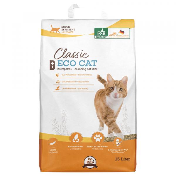 Classic Eco Cat żwirek zbrylający się z włókien roślinnych - 2 x 15 l