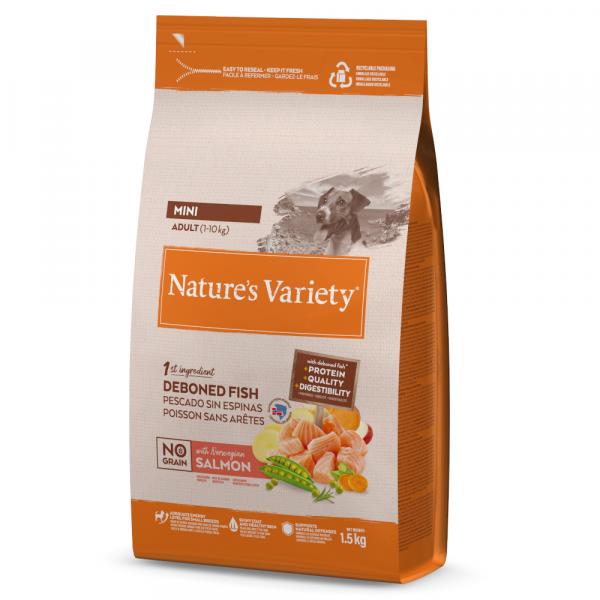 Nature's Variety No Grain Mini Adult, łosoś - 3 x 1,5 kg