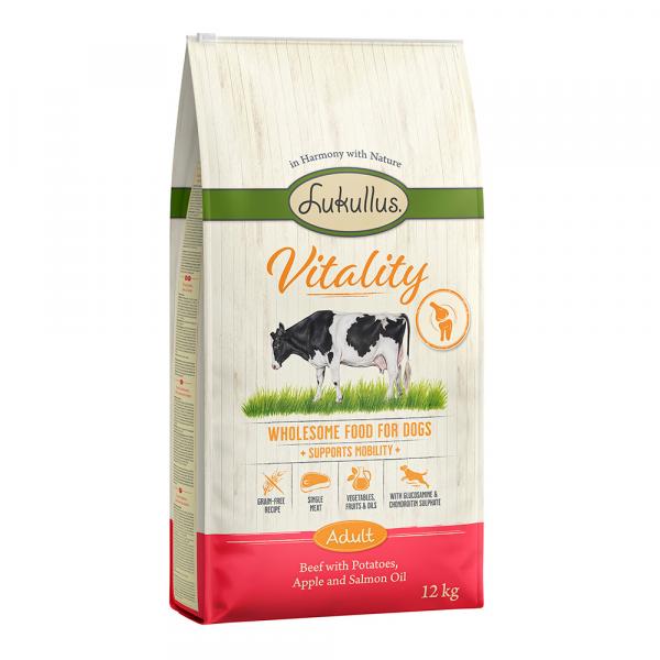 15% taniej! Lukullus, karma sucha, 10 kg / 12 kg / 15 kg - Vitality Stawy, wołowina (bez zbóż), 12 kg