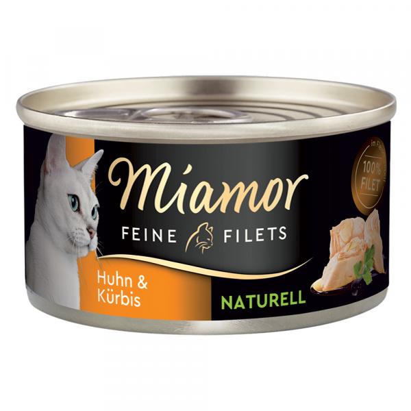 Megapakiet Miamor Feine Filets Naturelle, 24 x 80 g - Kurczak z dynią