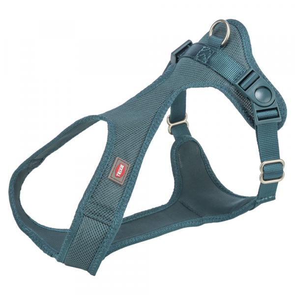 Trixie Comfort Soft szelki turystyczne, petrol - Rozm. XS–S: obw. talii 30-45 cm, szer. 15 mm