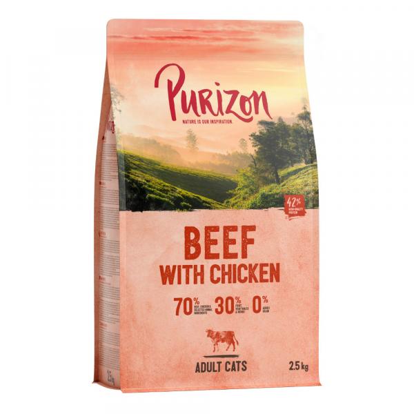 15% taniej! Purizon - bez zboż, karma sucha, 2,5 kg - Adult, wołowina i kurczak