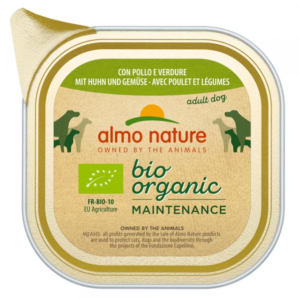 Megapakiet Almo Nature BioOrganic Maintenance, 24 x 100g - Z biokurczakiem i biowarzywami
