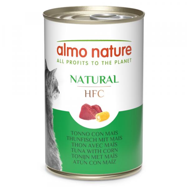 Almo Nature HFC, 6 x 140 g - Tuńczyk i kukurydza