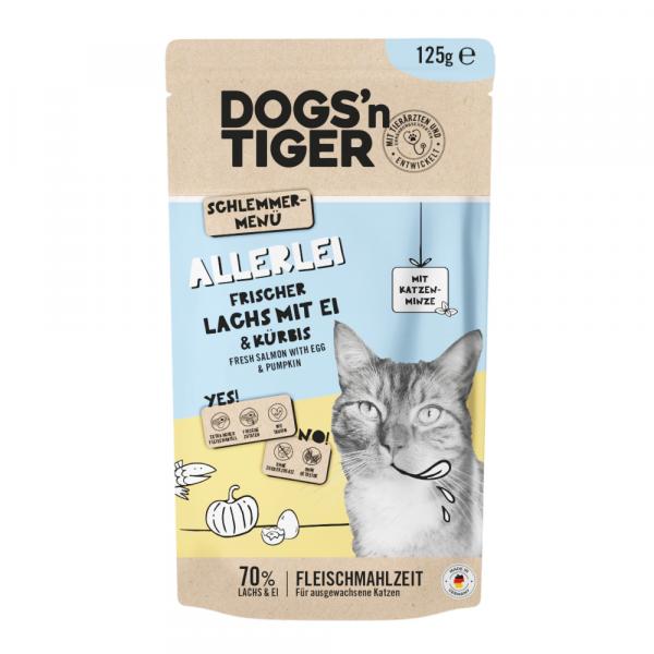 Korzystny pakiet Dogs'n Tiger Cat, 24 x 125 g - Łosoś i jajko