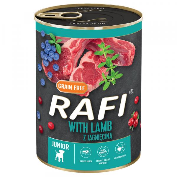 Rafi Junior Pastete, 24 x 400 g - Z jagnięciną, żurawiną i jagodami