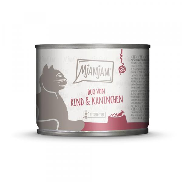 MjAMjAM Duo, 6 x 200 g - Wołowina i królik