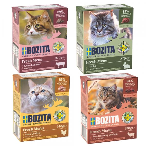 40 + 8 gratis! Bozita Tetra, 48 x 370 g - Pakiet mieszany I w galarecie