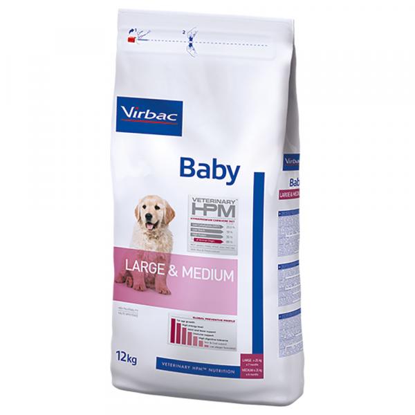 Virbac Veterinary HPM Baby Large & Medium dla szczeniąt - 2 x 12 kg