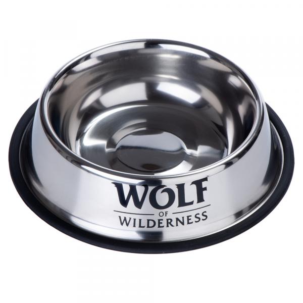 Wolf of Wilderness antypoślizgowa miska dla psa, ze stali szlachetnej - 2 x 850 ml, Ø 23 cm