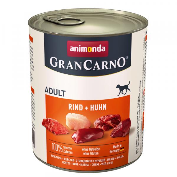 Animonda GranCarno Original Adult, 6 x 800 g - Wołowina z kurczakiem