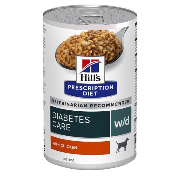 10 + 2 gratis! Hill's Prescription Diet, różne rodzaje - w/d Diabetes Care, kurczak, 12 x 370 g