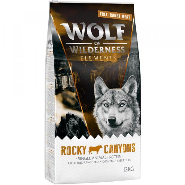 Dwupak Wolf of Wilderness „Elements”, 2 x 12 kg - Rocky Canyons, wołowina z wolnego wybiegu