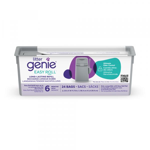 Litter Genie EasyRoll pojemnik na zużyty żwirek, szary - Uzupełnienie: Kaseta uzupełniająca do Litter Genie EasyRoll (BEZ pojemnika)