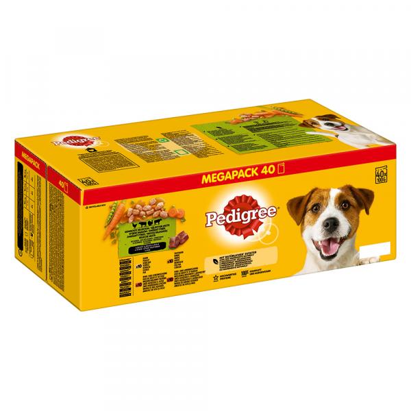 Pedigree, saszetki wielopak - W sosie, 40 x 100 g