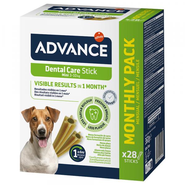 2 + 1 gratis! Advance, przysmaki dla psa, różne rodzaje - Dog Dental Mini Sticks, 3 x 360 g (3 x 28 paluszków)