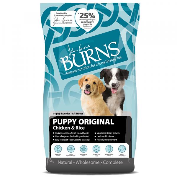 Burns Puppy Original, kurczak i ryż - 12 kg