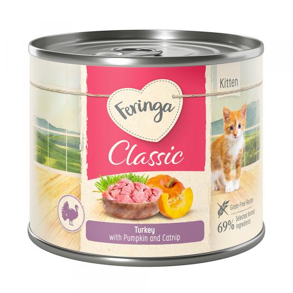 Feringa Classic Meat Menu Kitten, 6 x 200 g - Indyk