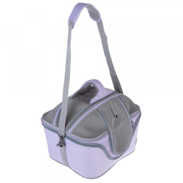 TIAKI torba transportowa dla kotów i małych psów, lawenda - Dł. x szer. x wys.: 46 x 36 x 35 cm