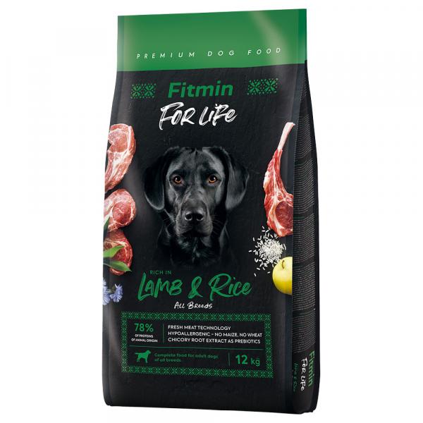 Fitmin Dog For Life, jagnięcina i ryż - 12 kg