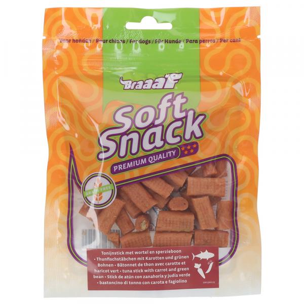 Braaaf Sticks, tuńczyk z marchewką i fasolką zieloną - 3 x 85 g