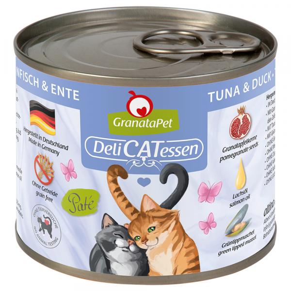 GranataPet DeliCatessen, 6 x 200 g - Tuńczyk i kaczka