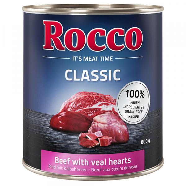 Megapakiet Rocco Classic, 24 x 800 g - Wołowina i serca cielęce