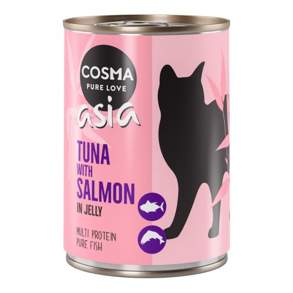 Cosma Asia, w galarecie, 6 x 400 g - Tuńczyk z łososiem