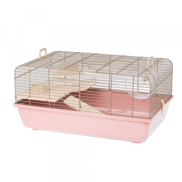 Interzoo klatka dla chomika Rex 1, pastelowa - Dł. x szer. x wys.: 58 x 38 x 28,5 cm