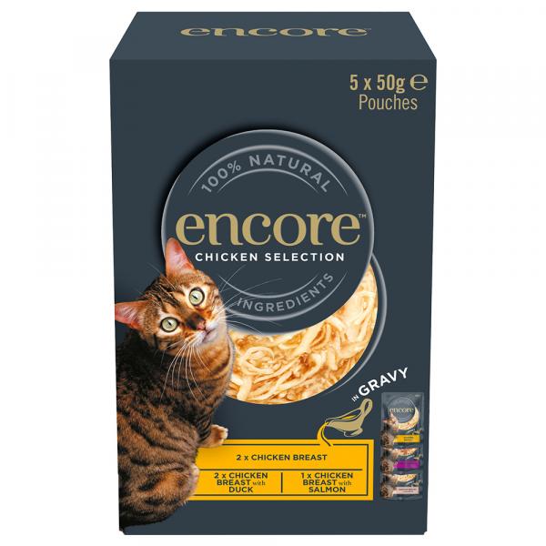 Encore Cat w sosie, 5 x 50 g - Wybór drobiowy