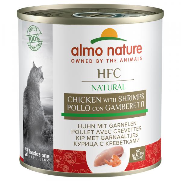 20 + 4 gratis! Almo Nature HFC, 24 x 280 g - Kurczak i krewetki