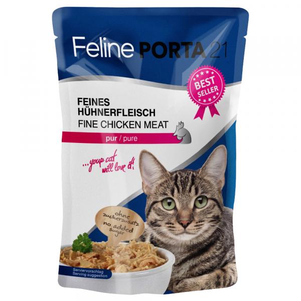 Pakiet Feline Porta 21 w saszetkach 12 x 100 g - Kurczak w sosie własnym