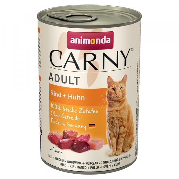 Megapakiet animonda Carny Adult, 24 x 400 g - Wołowina i kurczak
