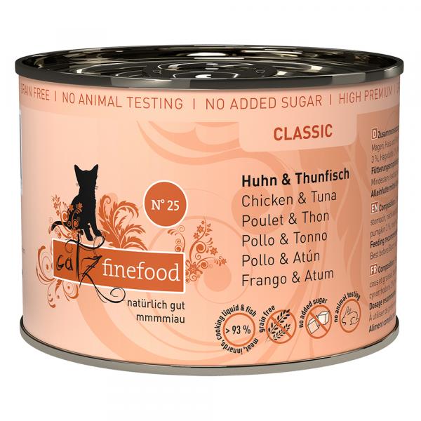 Catz finefood w puszce, 6 x 200 g - Kurczak z tuńczykiem