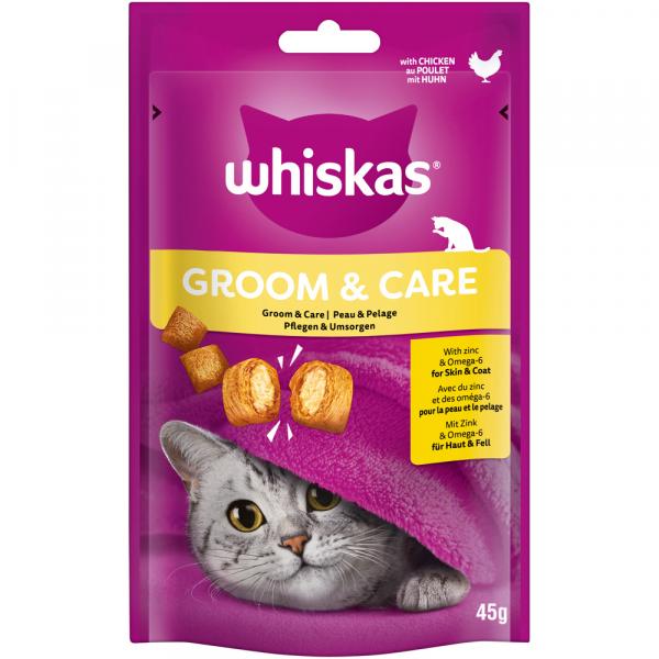 Whiskas Snacks Groom & Care - Kurczak, 45 g