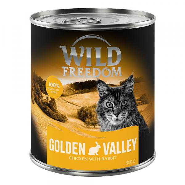 Pakiet Wild Freedom Adult, 12 x 800 g - bezzbożowa receptura - Golden Valley - Królik i kurczak