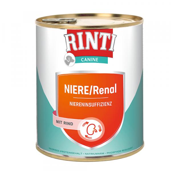 RINTI Canine Niere/Renal z wołowiną - 6 x 800 g