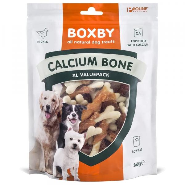 10% taniej! Przysmaki dla psa Boxby, różne rodzaje - Calcium Bone, 2 x 360 g