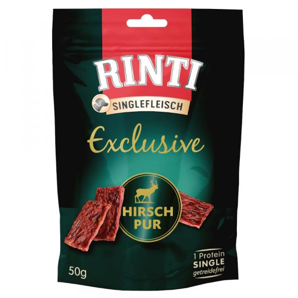 RINTI Singlefleisch Exclusive Snack, 50 g - Jeleń, 50 g