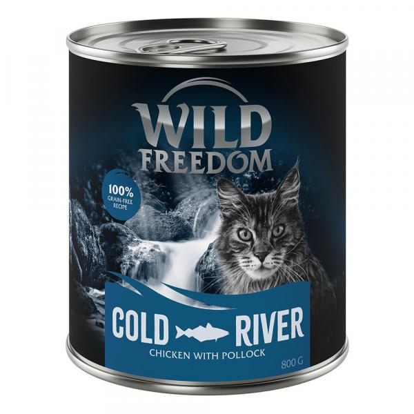 Pakiet Wild Freedom Adult, 12 x 800 g - bezzbożowa receptura - Cold River - Czarniak i kurczak