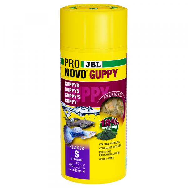 JBL ProNovo Guppy Flakes S, pokarm w płatkach dla gupików - 250 ml