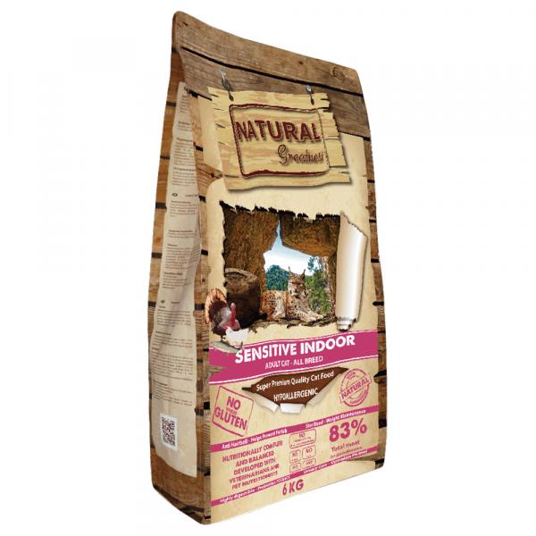 Natural Greatness Sensitive Indoor z kurczakiem i indykiem - 6 kg