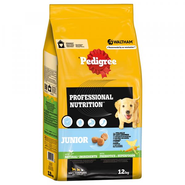 Pedigree Professional Nutrition Junior, drób i warzywa - 12 kg