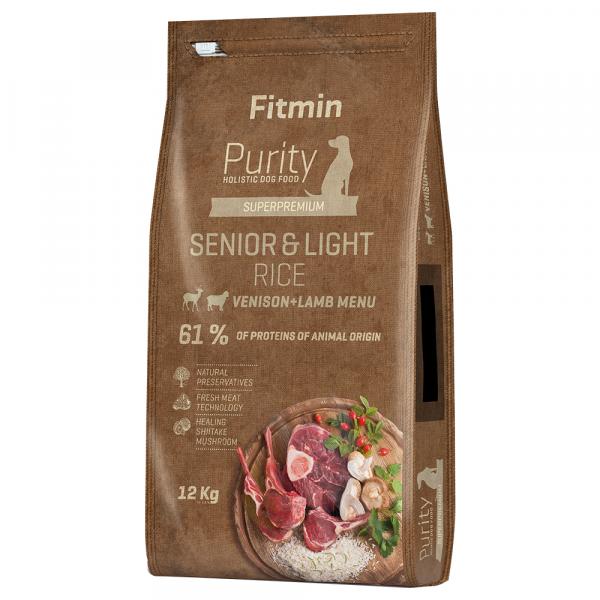 Dwupak Fitmin Purity - Senior & Light Rice, jeleń z jagnięciną, 2 x 12 kg